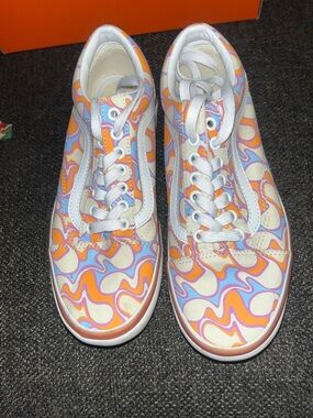 Vans Platform Sneakers in Orange, Purple, Blue and White